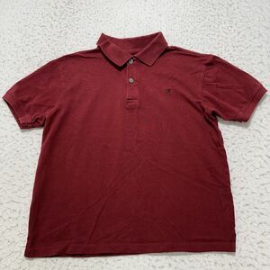 Calvin Klein Jeans Youth Medium (10/12) Short Sleeve Burgundy Red Polo Shirt